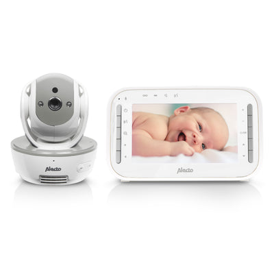 Alecto DVM200MGS - Babyphone mit Kamera und 4,3"-Farbdisplay, Weiß/Grau