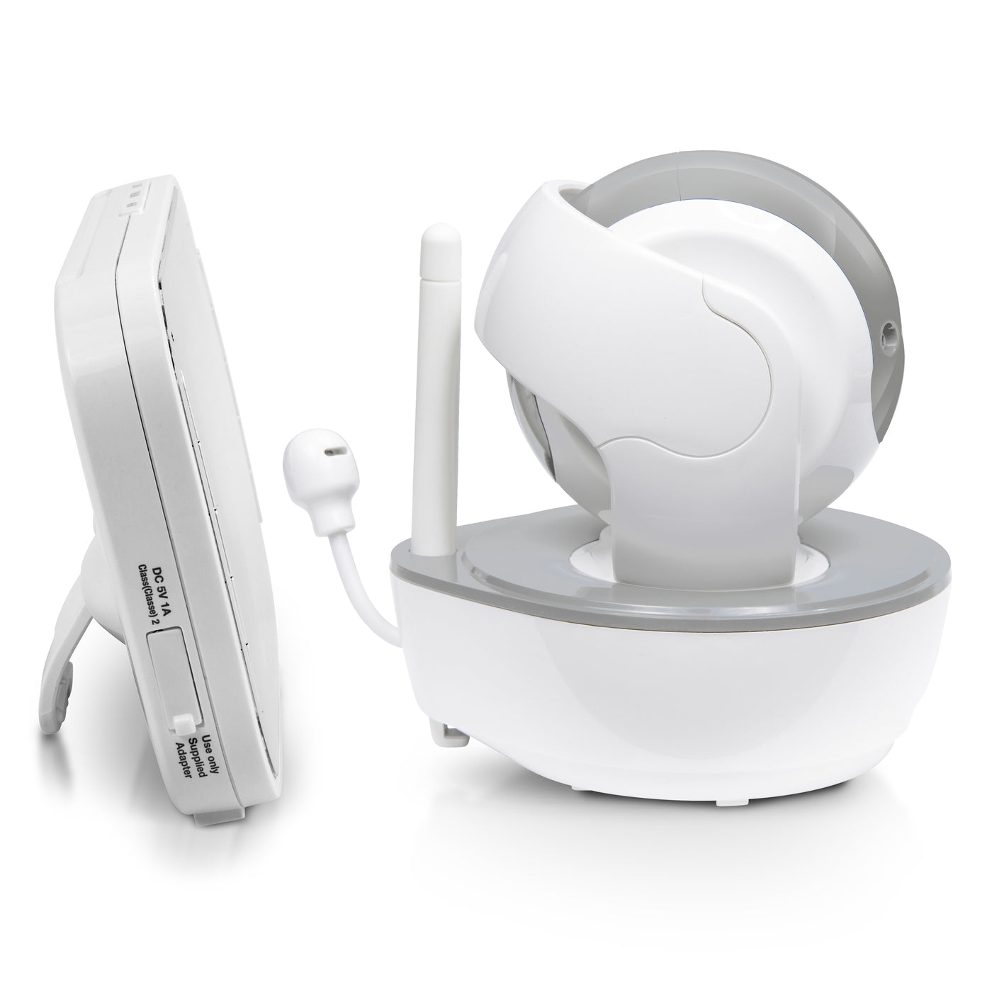 Alecto DVM200MGS - Babyphone mit Kamera und 4,3"-Farbdisplay, Weiß/Grau