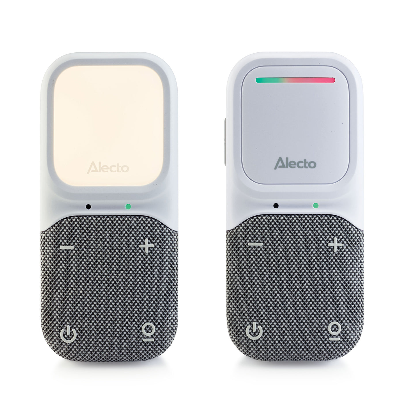 Alecto DBX135 - Modernes Full Eco Audio-Babyphone mit kristallklarer DECT-Klangqualität, langer Standby-Zeit und Nachtlicht - Weiß/Grau