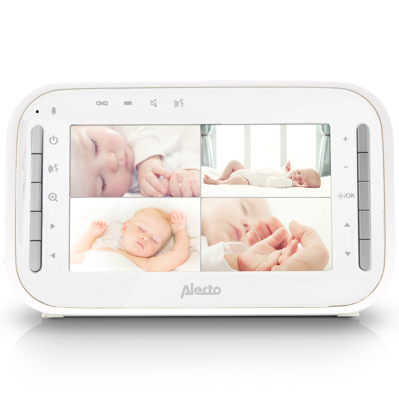 Alecto DVM200MGS - Babyphone mit Kamera und 4,3"-Farbdisplay, Weiß/Grau