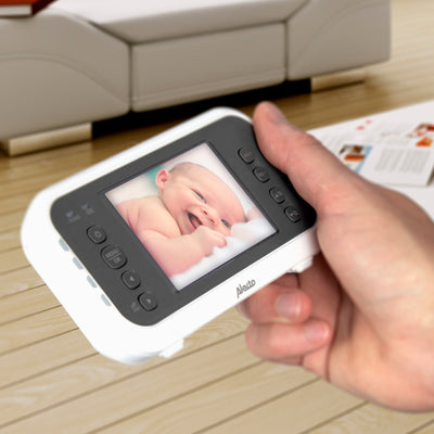 Alecto DVM-77 - Babyphone mit Kamera und 2.8"-Farbdisplay, Weiß/Anthrazit