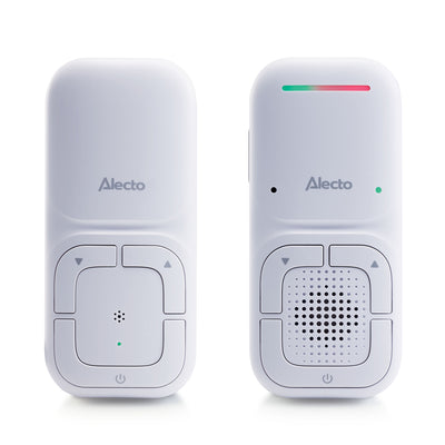 Alecto DBX130 - Modernes Full Eco Audio Babyphone mit kristallklarer DECT-Klangqualität und langer Standby-Zeit - Weiß