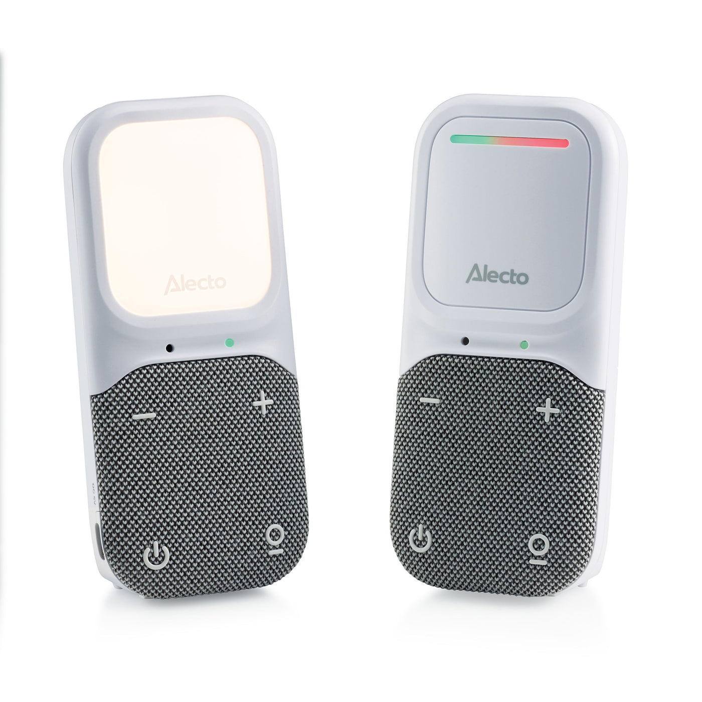 Alecto DBX135 - Modernes Full Eco Audio-Babyphone mit kristallklarer DECT-Klangqualität, langer Standby-Zeit und Nachtlicht - Weiß/Grau